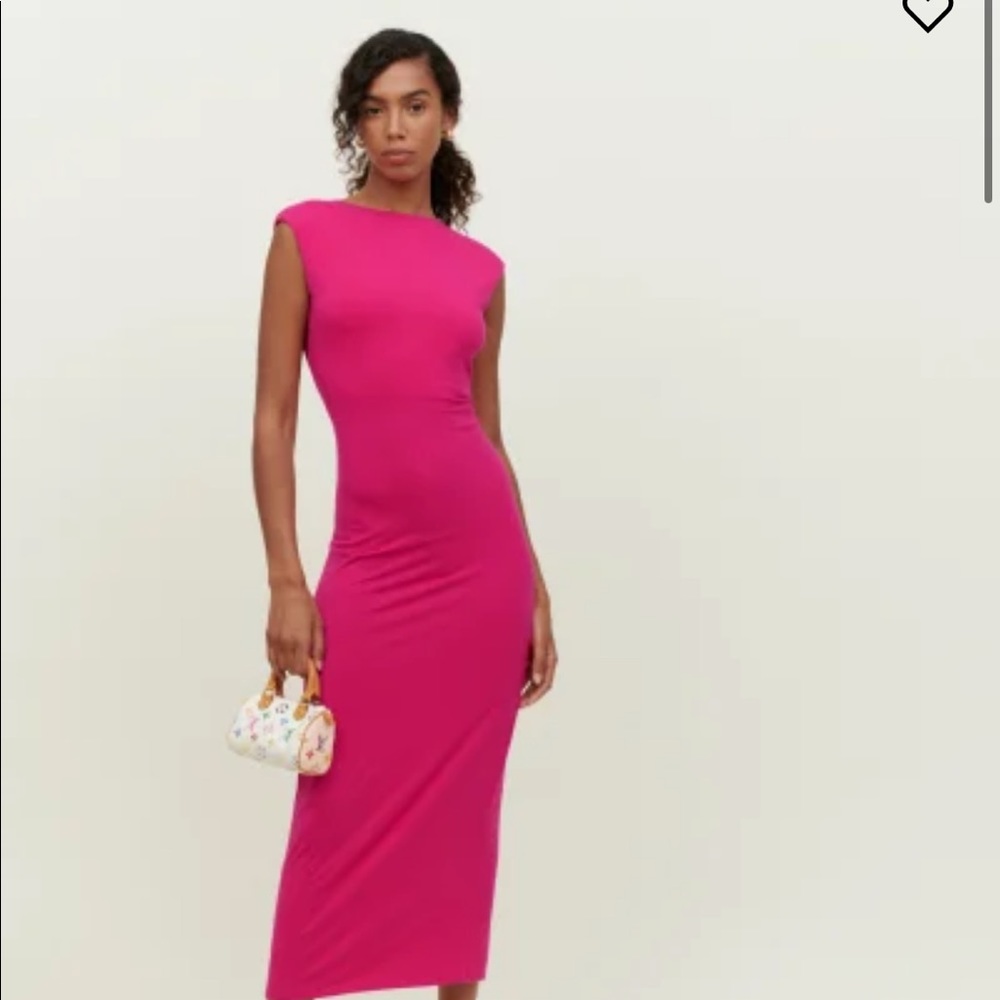 NWT Reformation Nili Midi Pink Dress- M